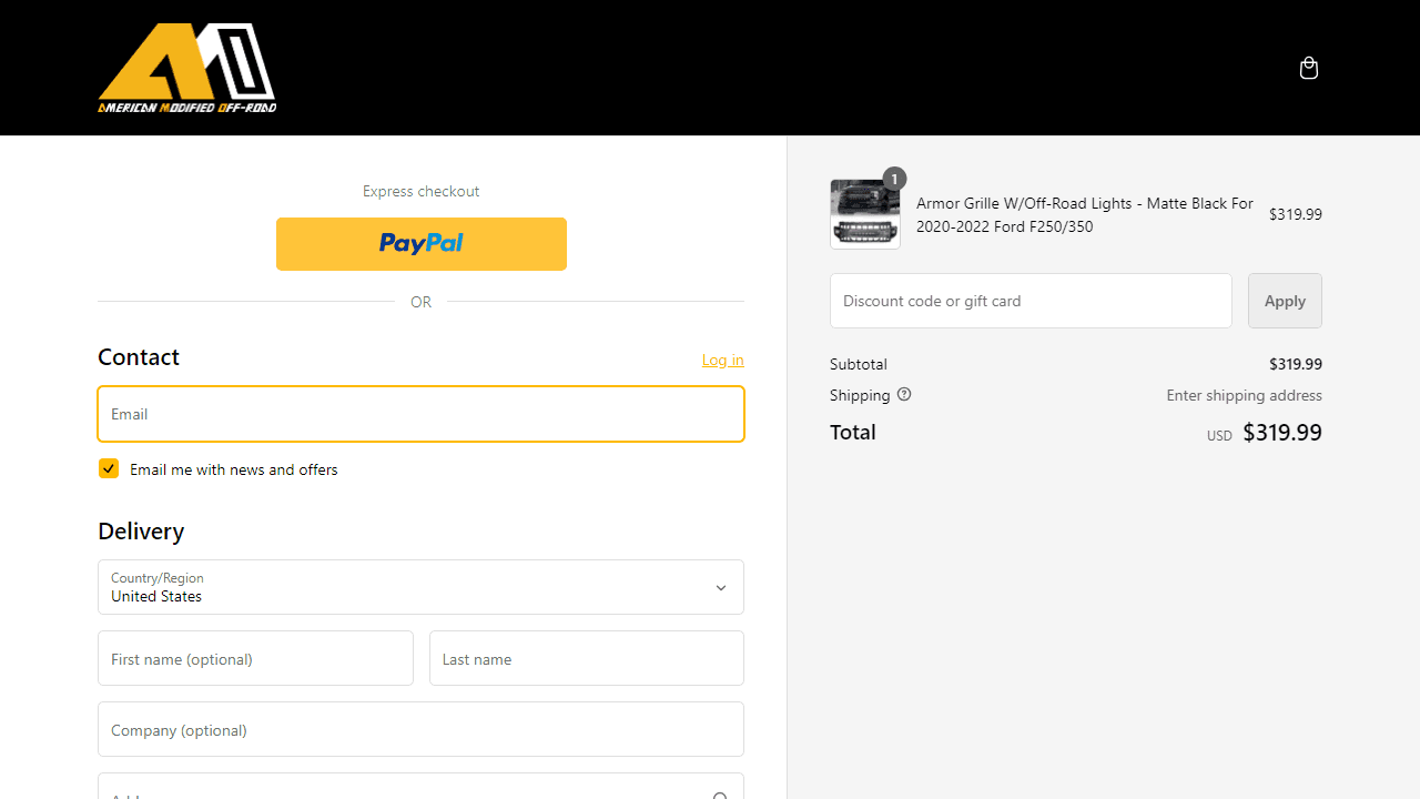 How to apply Am OffRoad coupon code